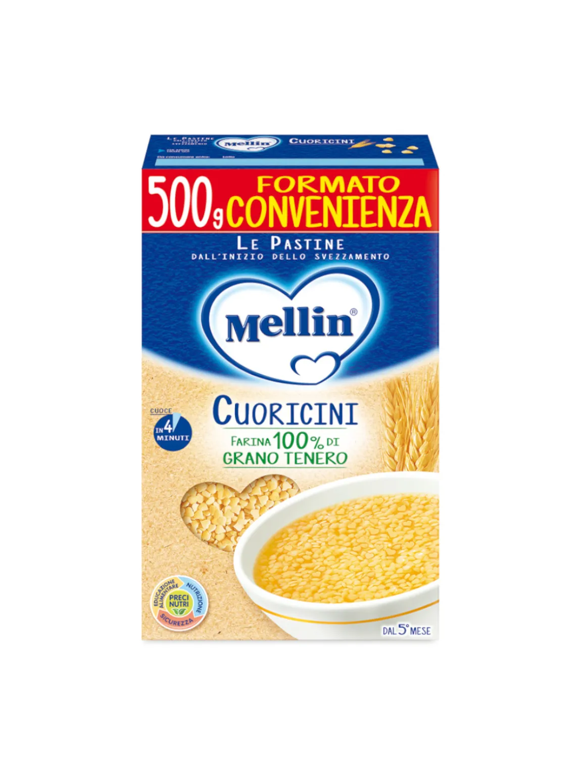 Mellin – pastina cuoricini 500 gr