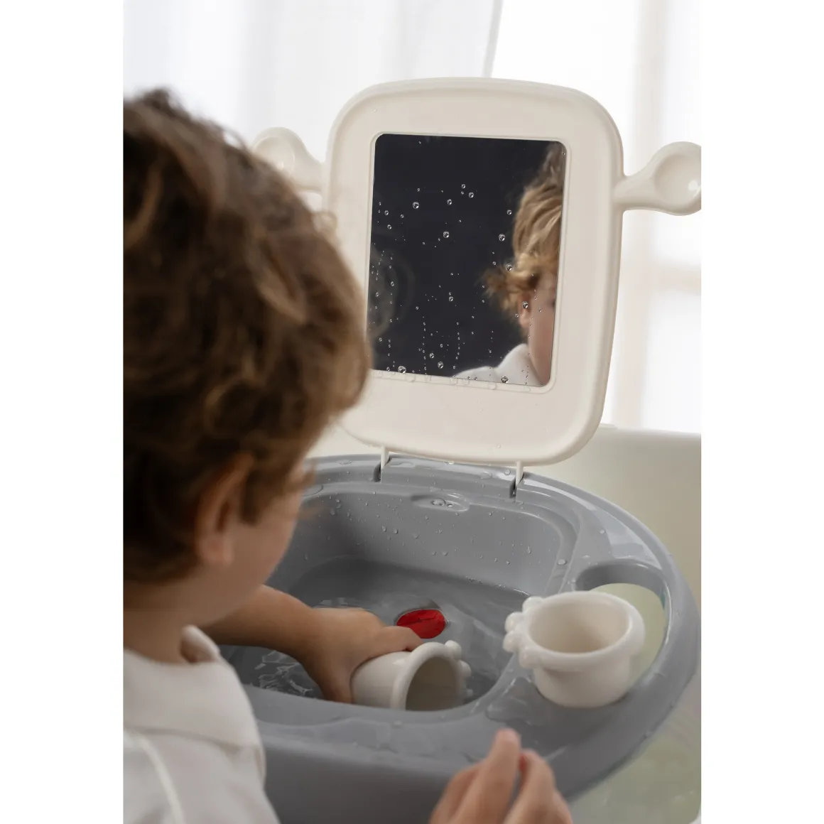 Mini lavandino space per bambini rosa monocolore – ok baby