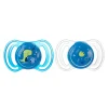Neobaby succhietto anatomico silicone medio 6m+ blu 2pz