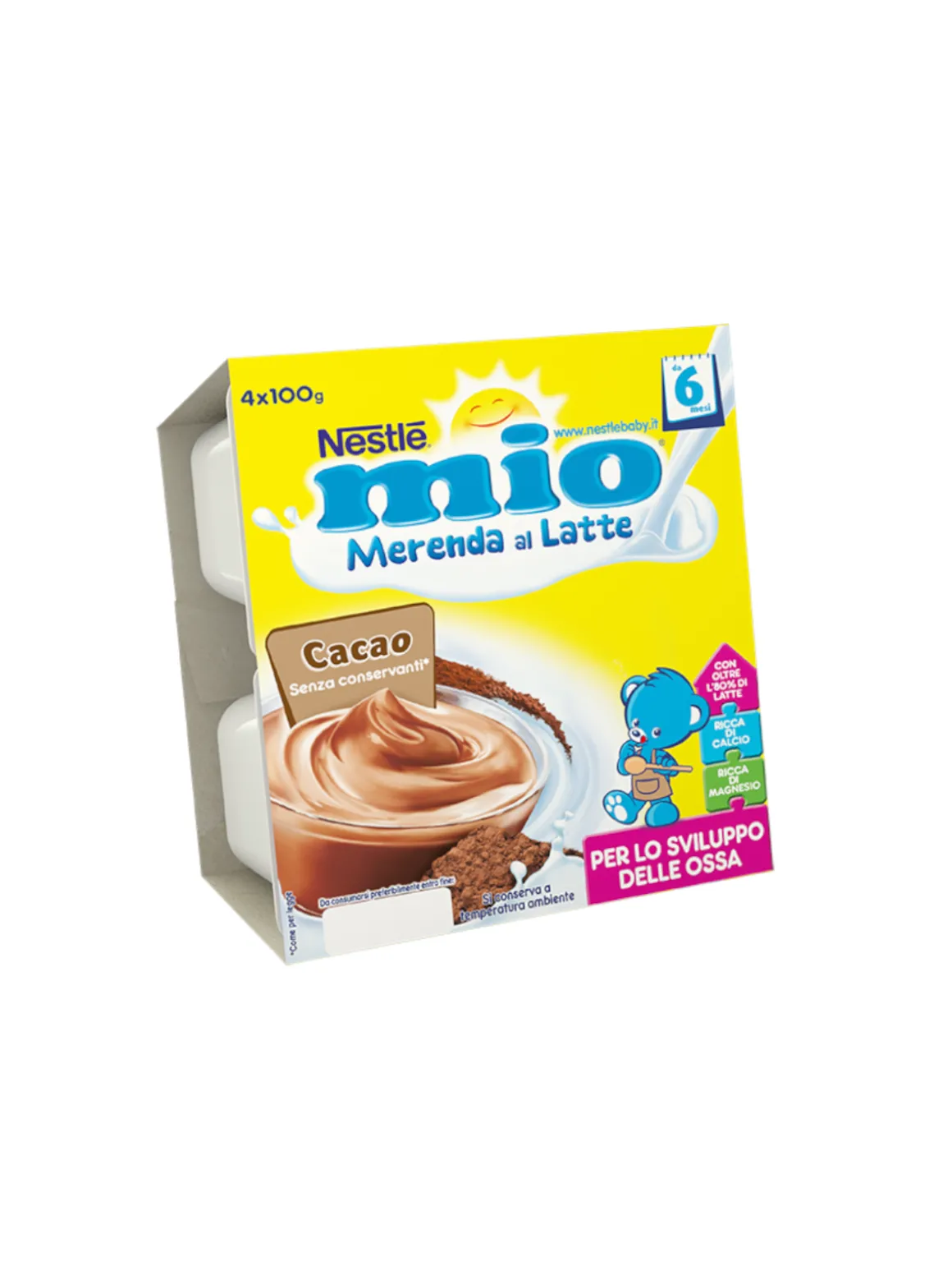 Nestle’ – merenda lattea cacao 4×100 gr