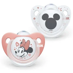 Nuk succhietto tl disney minnie_red_silicone 6–18 2pz