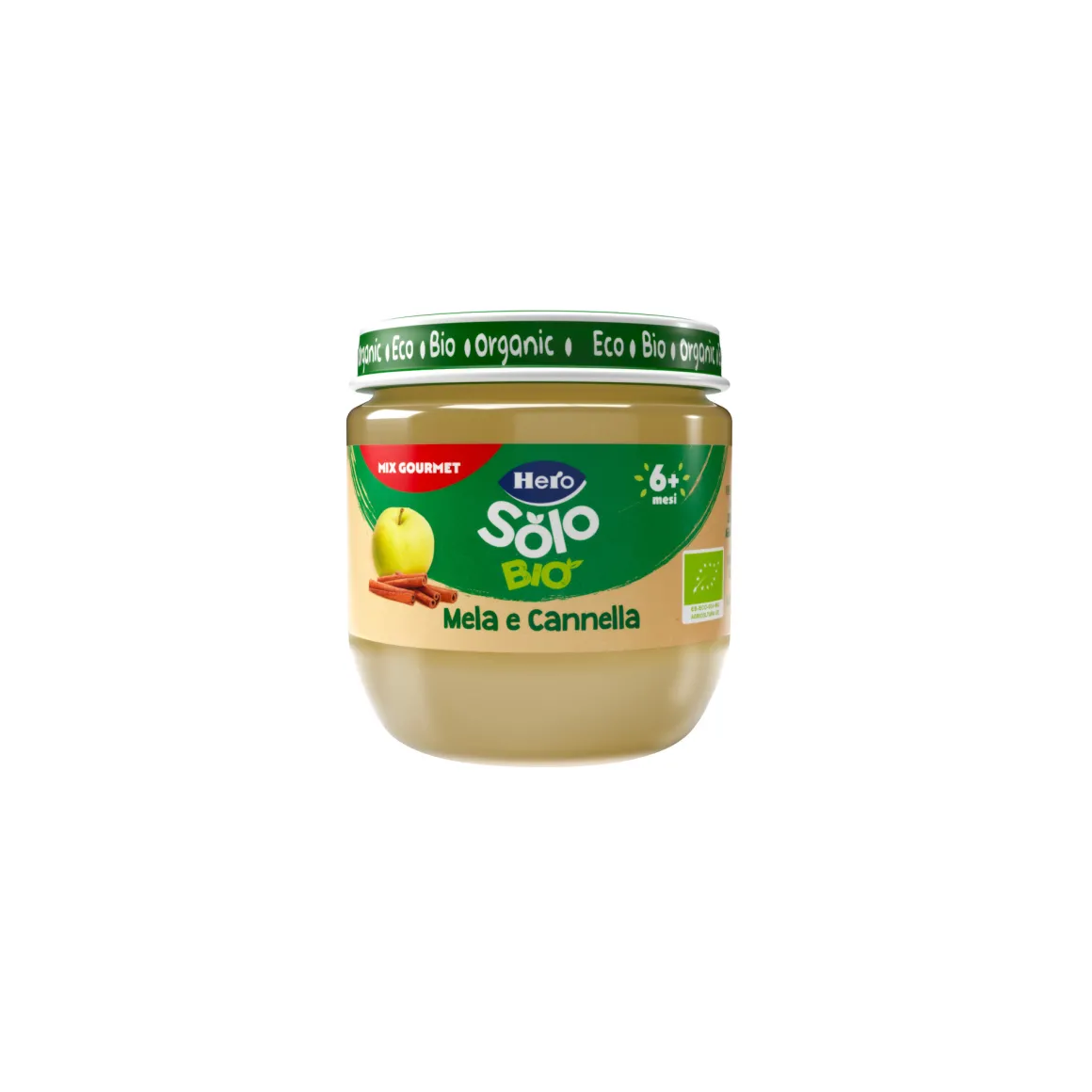 Omogeneizzato mela e cannella 120 gr biologico – hero solo