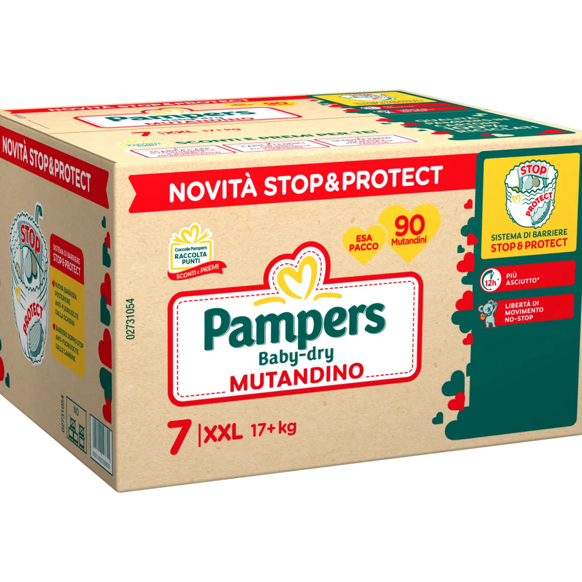 Pampers esa pack babydry mutandino xxl – 90 mutandini
