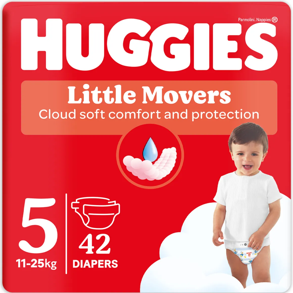 Pannolini little movers tg.5 – 42 pezzi – huggies
