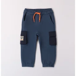 Pantalone felpa avio con nylon