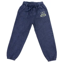 Pantalone finto denim bimbo