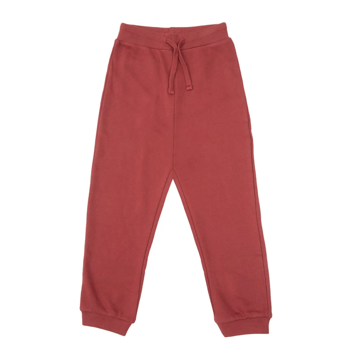 Pantalone french terry bimbo bordeaux