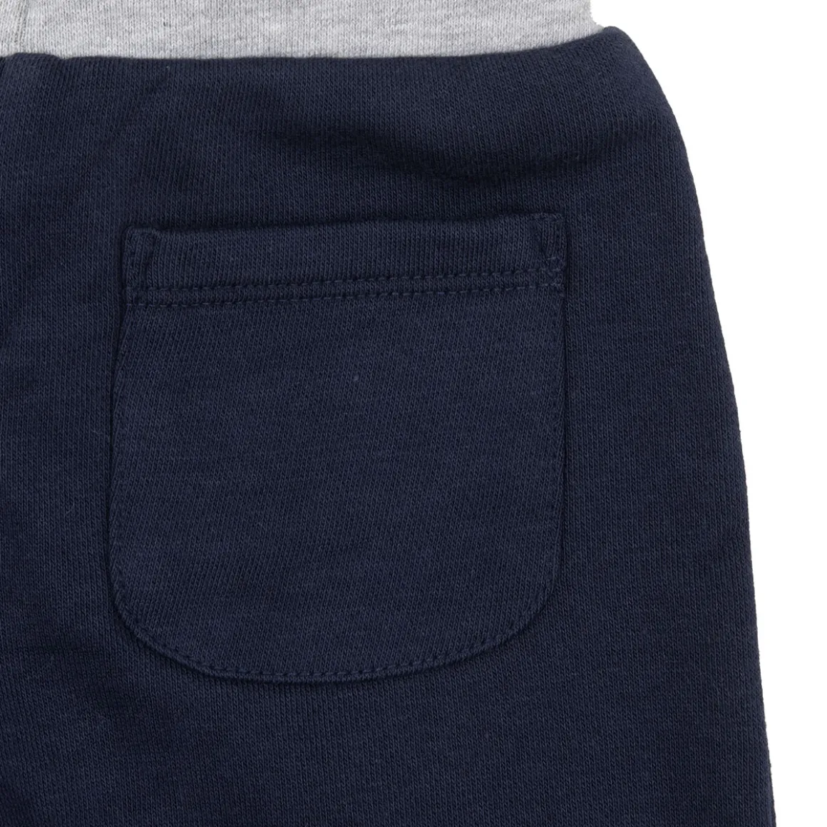 Pantalone french terry bimbo blu/grigio