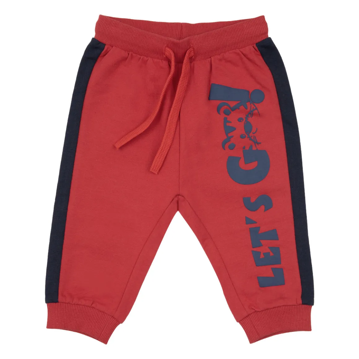 Pantalone rosso bimbo con bande