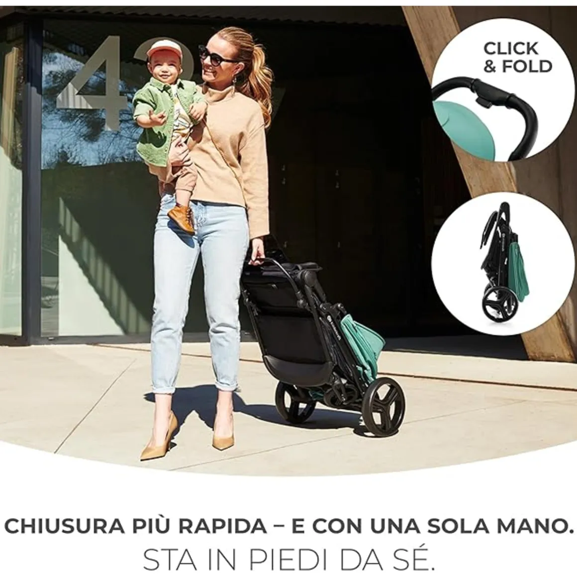 Passeggino leggero rine black – kinderkraft