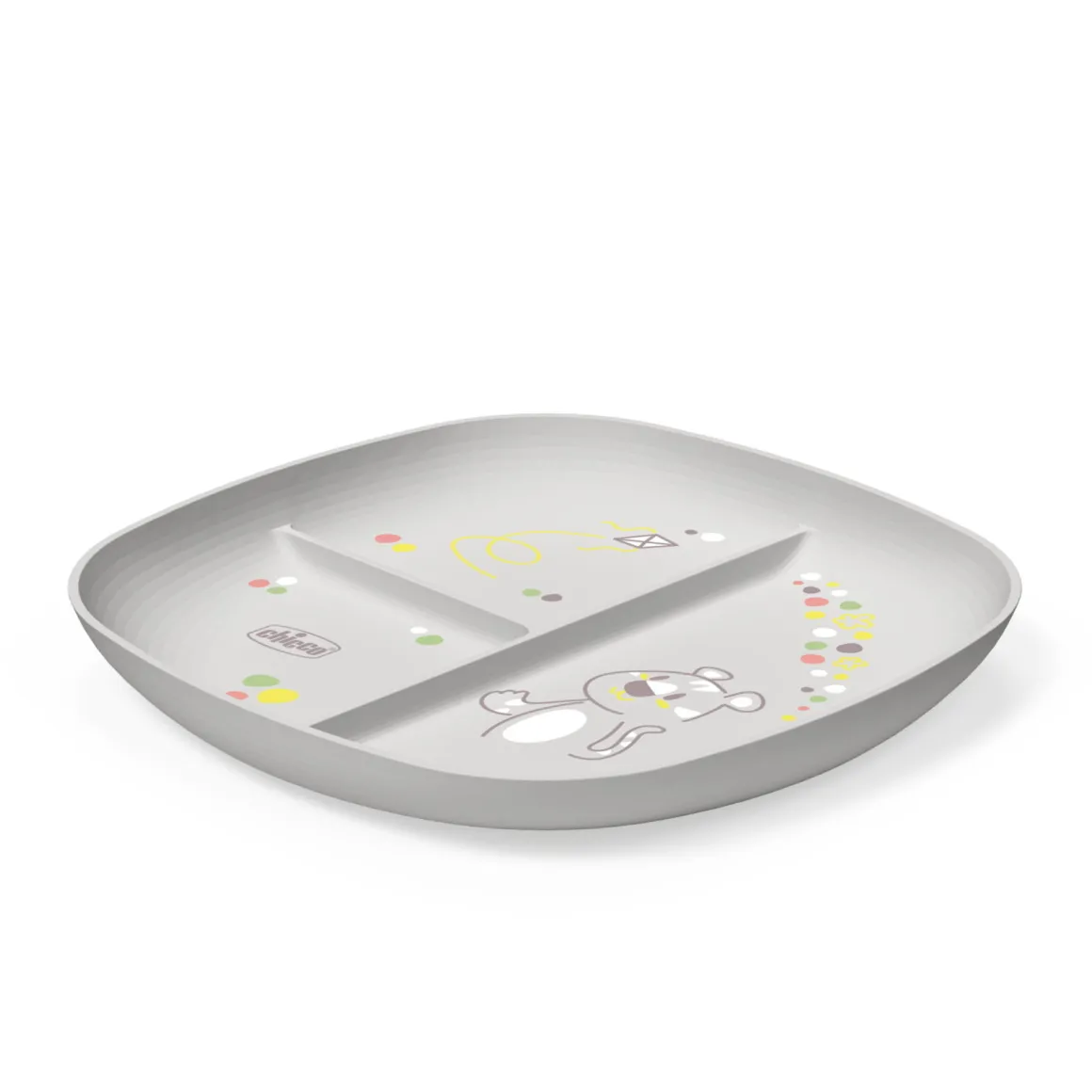 Piatto porzionato 18m+ grigio – chicco