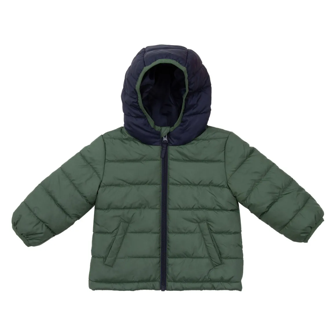Piumino leggero bambino bicolor verde/blu