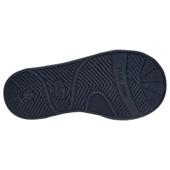 Polacchino foil blu stringhe e velcro con tocco bianco – chicco