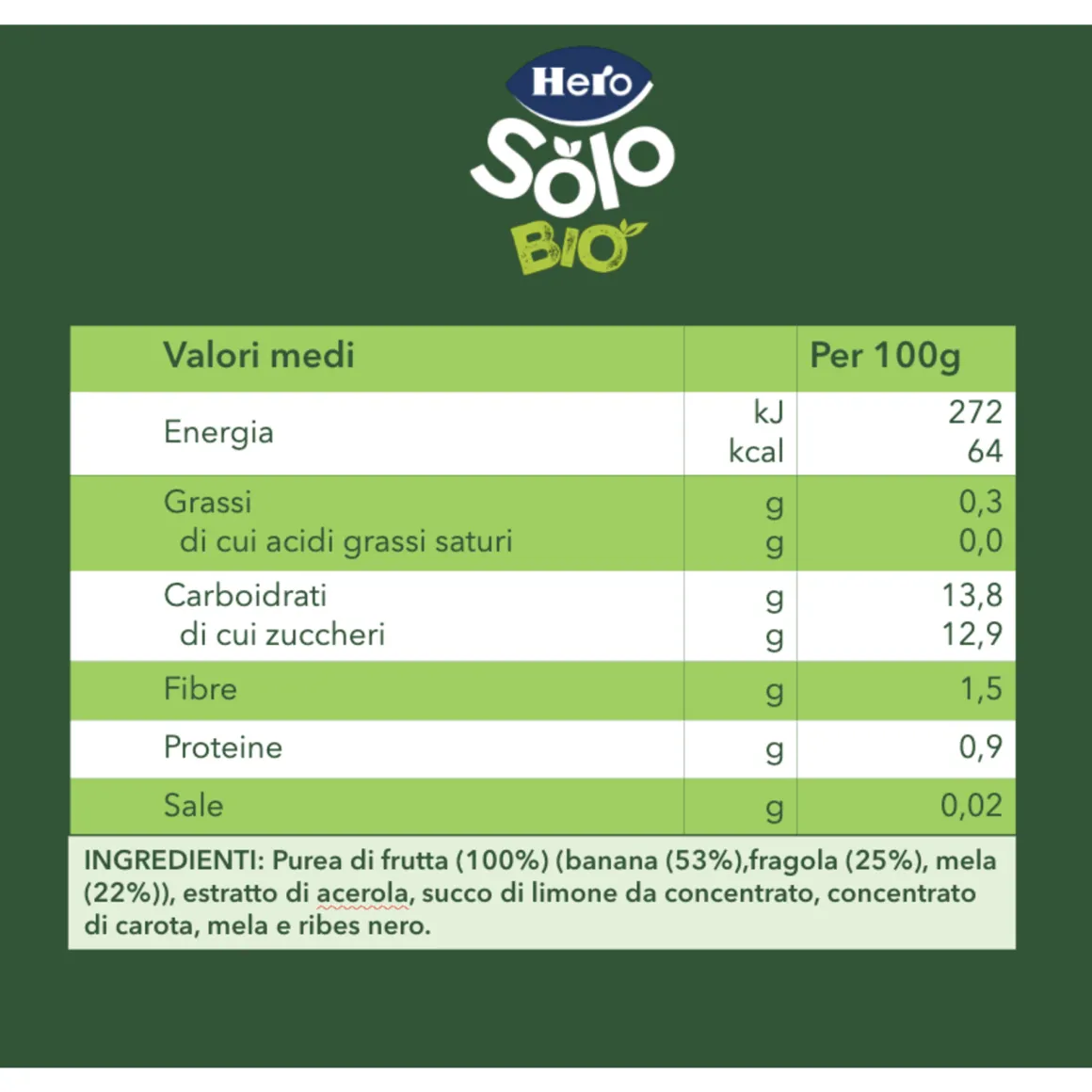 Pouch bluey mela banana fragola 100g – hero