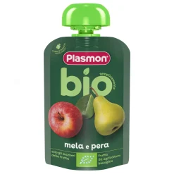 Pouch mela e pera bio 100gr – plasmon