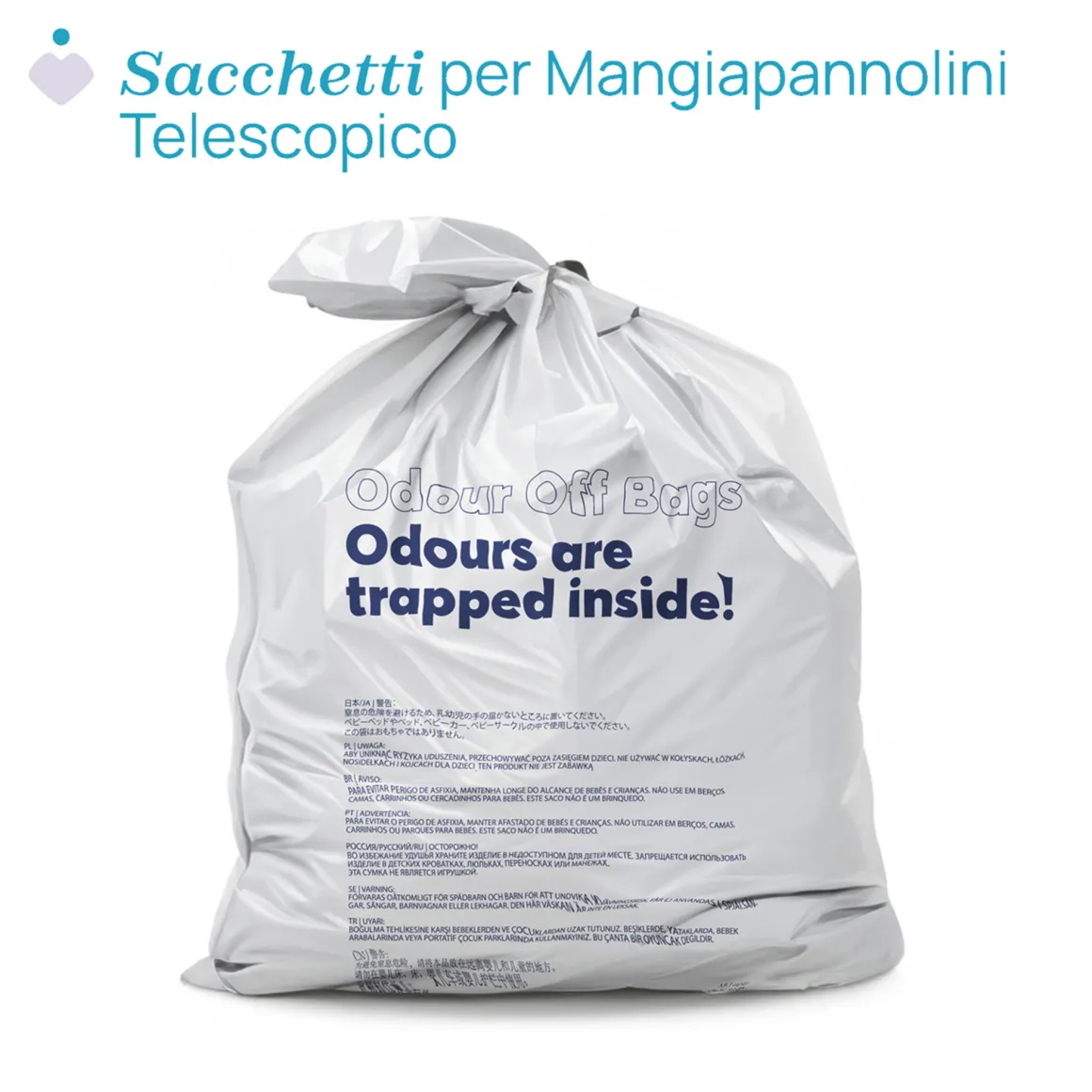 Sacchetti per pattumiera telescopica 15×3 – chicco