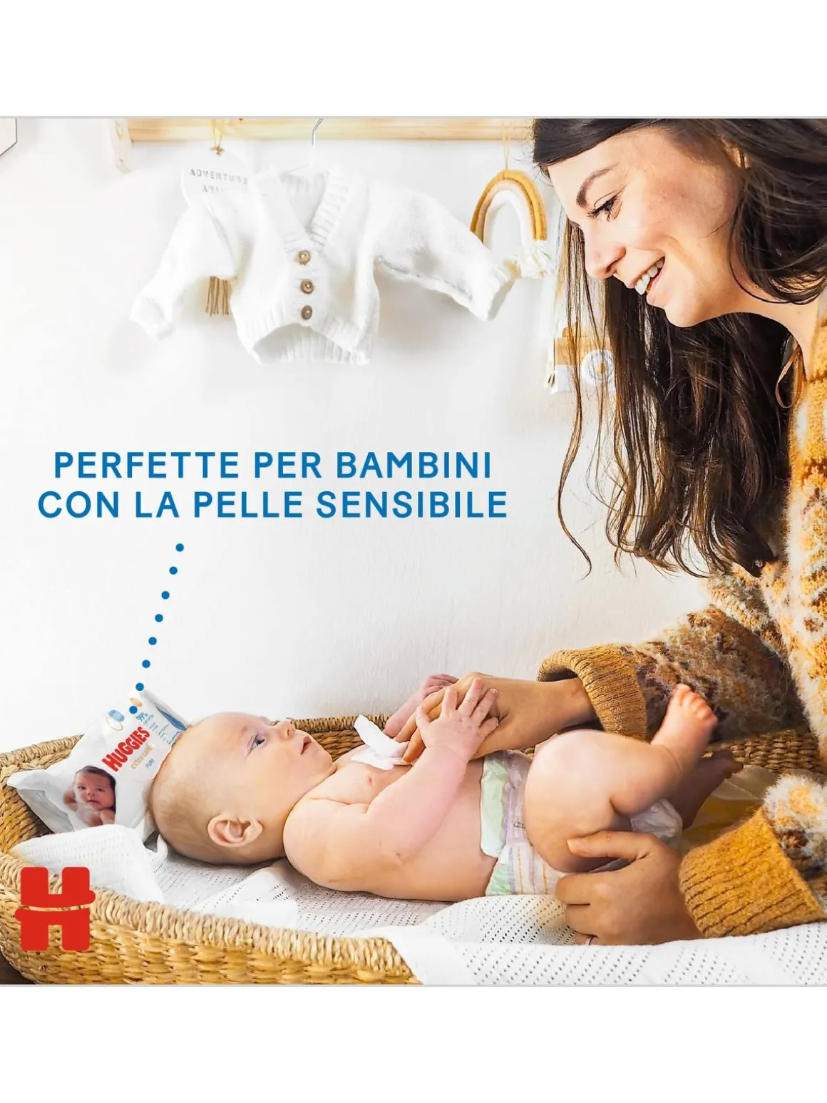 Salviettine huggies pure extra care – 56 pezzi