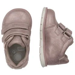 Scarpa fenix doppio velcro rosa con fiore laterale – chicco