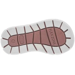 Scarpa fenix doppio velcro rosa con fiore laterale – chicco