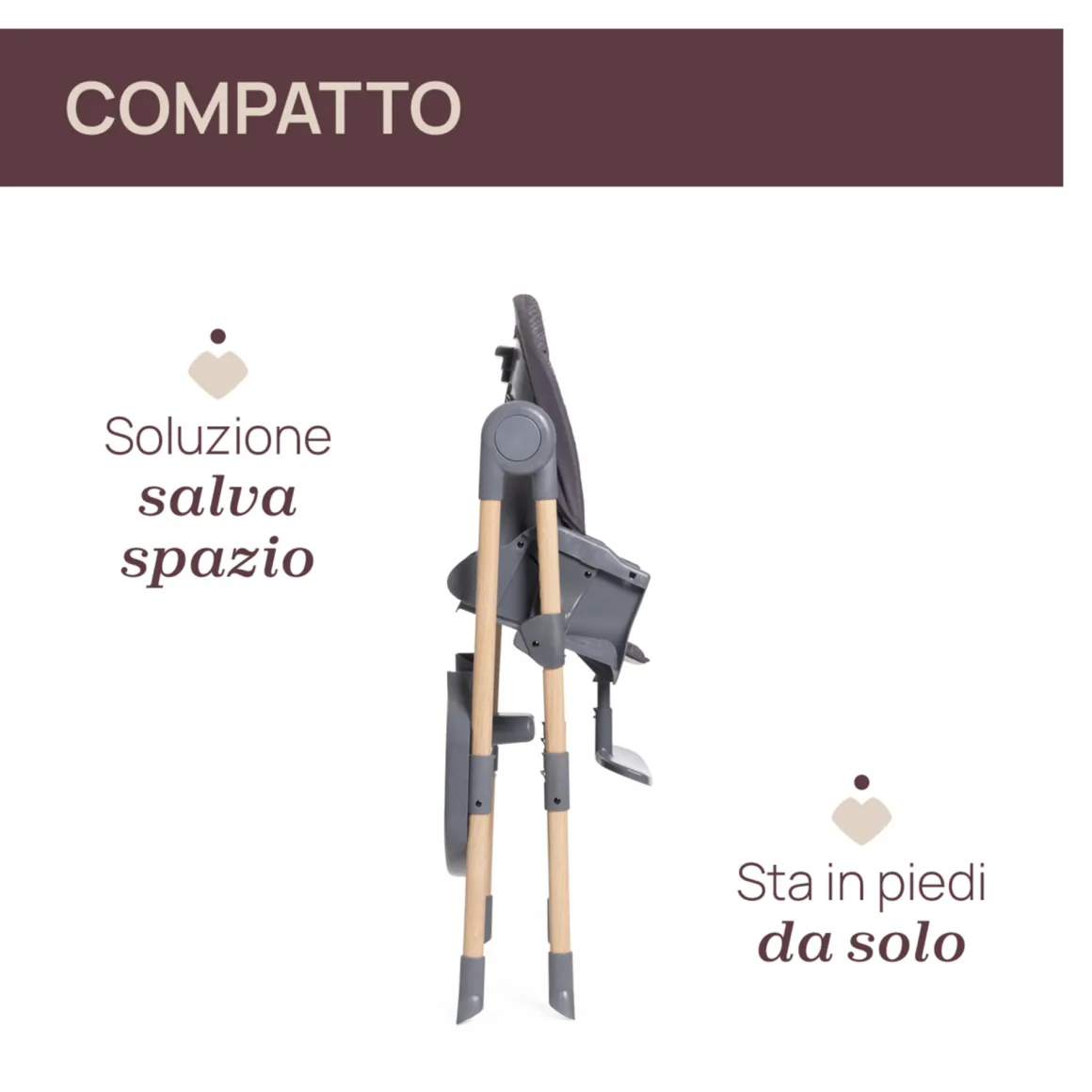 Seggiolone polly essential coal – chicco