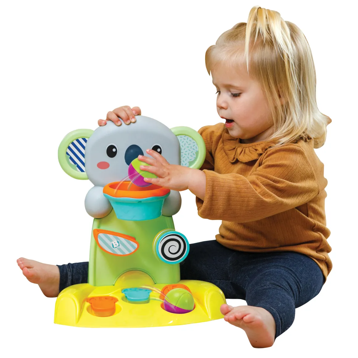 Set 2 in 1 busy stack & nest ball drop + happy hoops