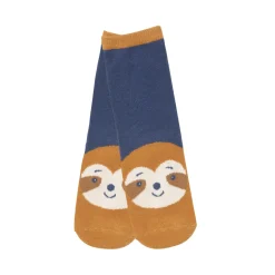 Set 2 paia di calze antiscivolo bimbo beige e blu