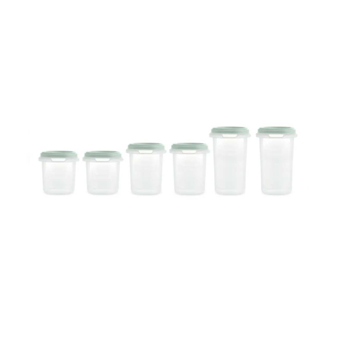 Set di 6 contenitori ermetici mint – miniland