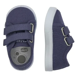 Sneaker bimbo con doppio strappo