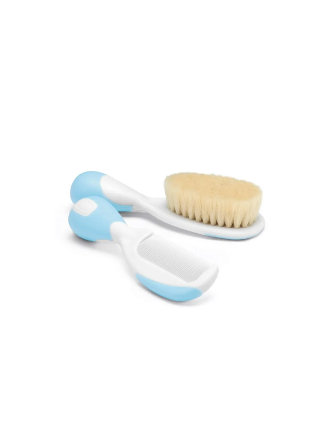 Spazzola e pettine azzurro