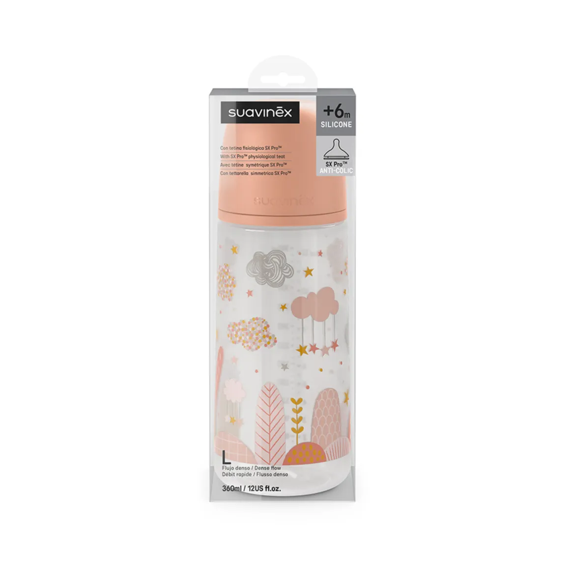 Suavinex-dreams biberon 360 sil sx pro rosa