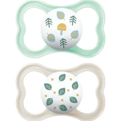 Succhietti air 6+ silicone bio-circolare conf. doppia verde/grigio – mam