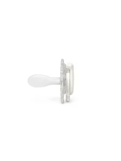Succhietto nuova collezione bonhomia con tettina sx pro 18 mesi. decoro piuma bianco