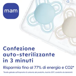 Succhietto perfect start 0-2m silicone bio-circolare conf.singola colori assortiti rosa e panna – mam