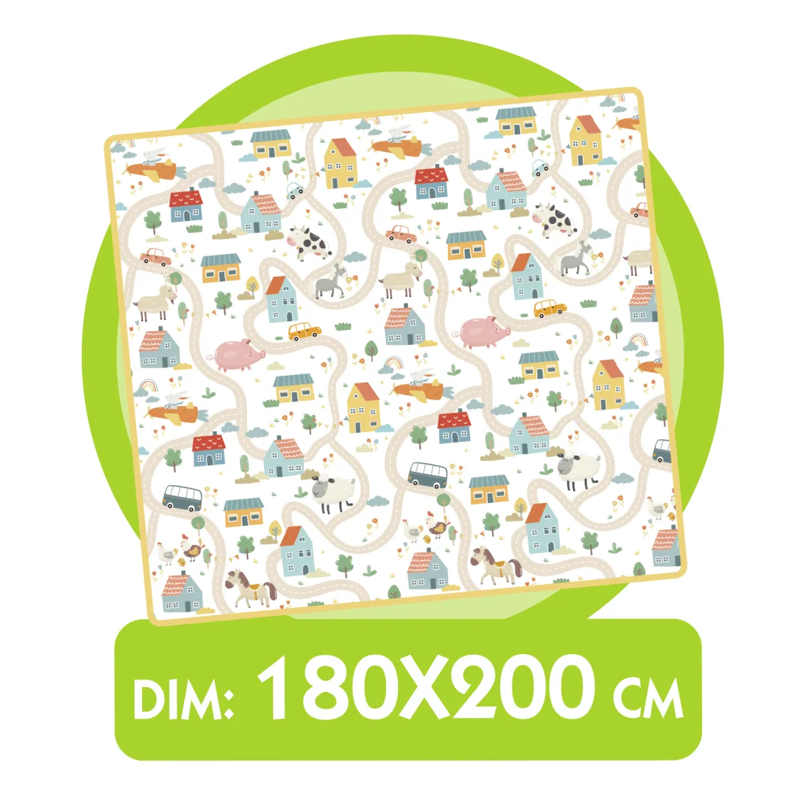Tappetone double face 180×200 cm – morbido e sicuro per bambini