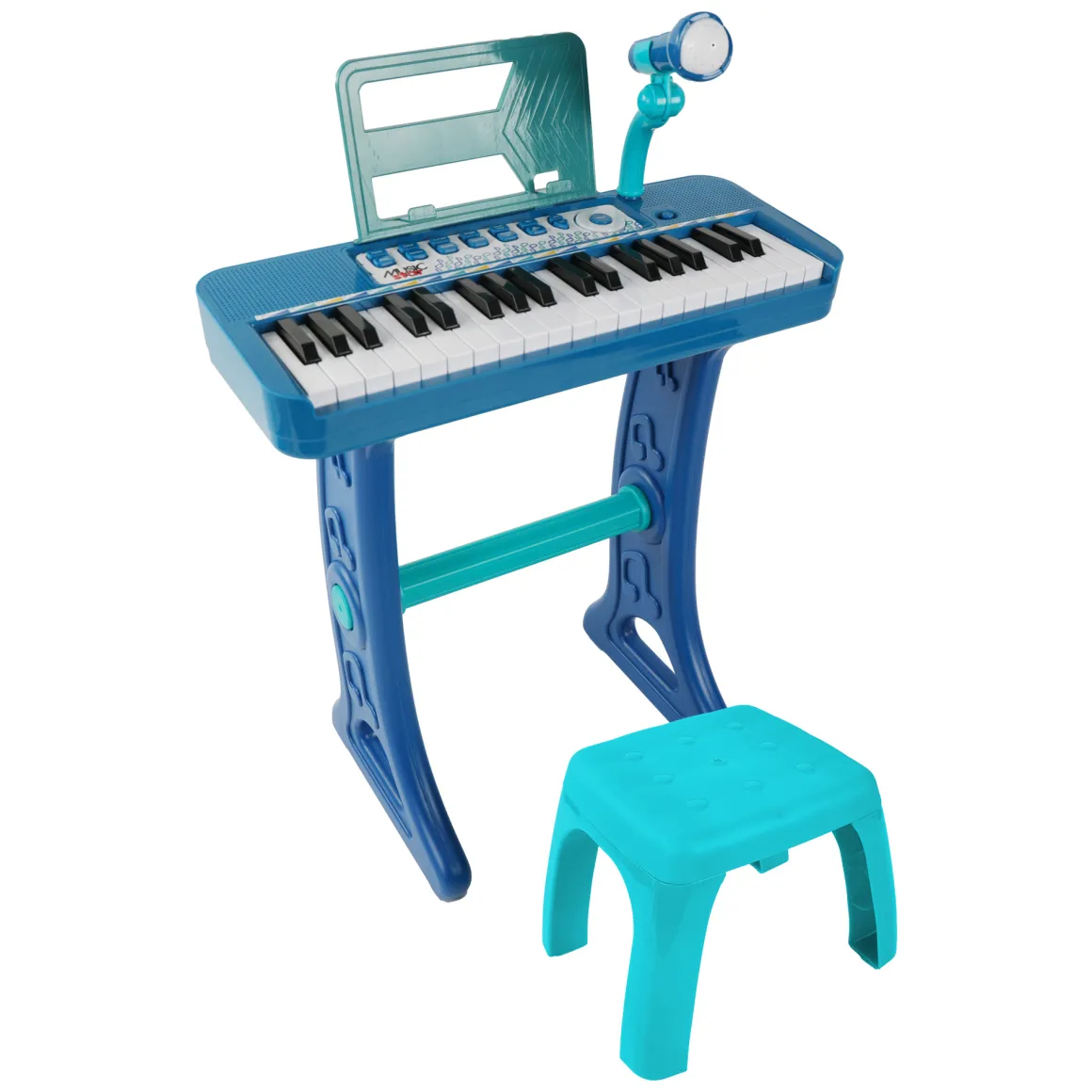 Tastiera musicale 37 tasti con sgabello – blu – music star 3+