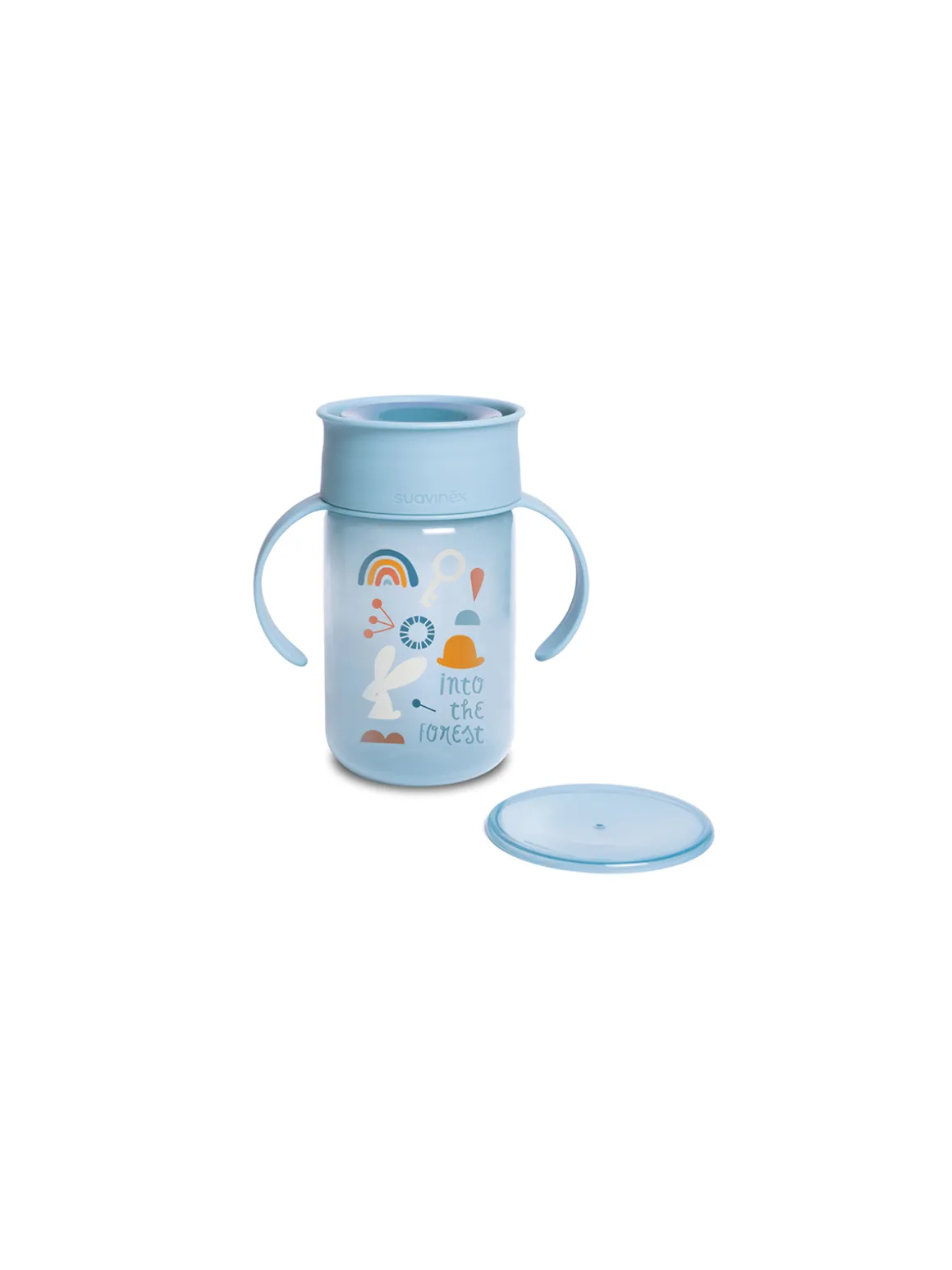 Tazza 360° trainig cup 340ml +12m forest azzurro