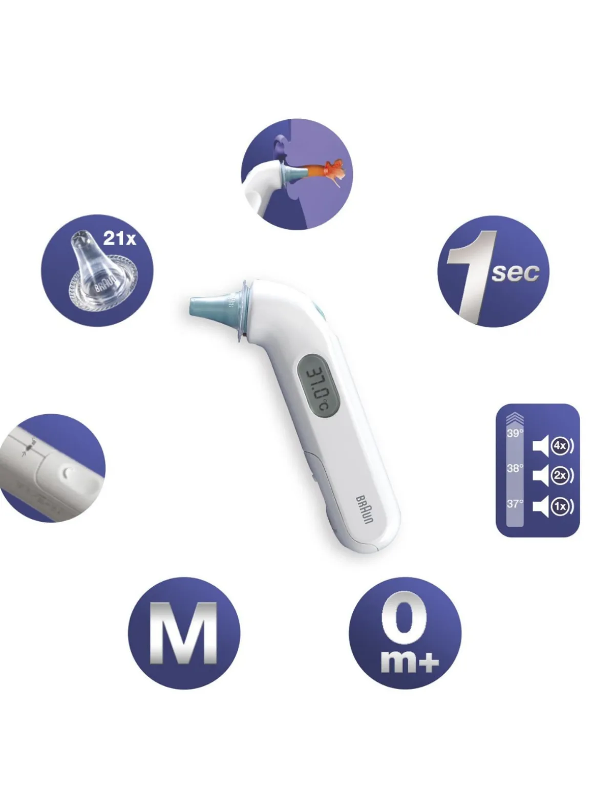 Termometro auricolare infrarossi thermoscan 3