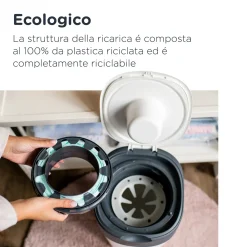 Tommee tippee twist and click cestino per pannolini avanzato verde