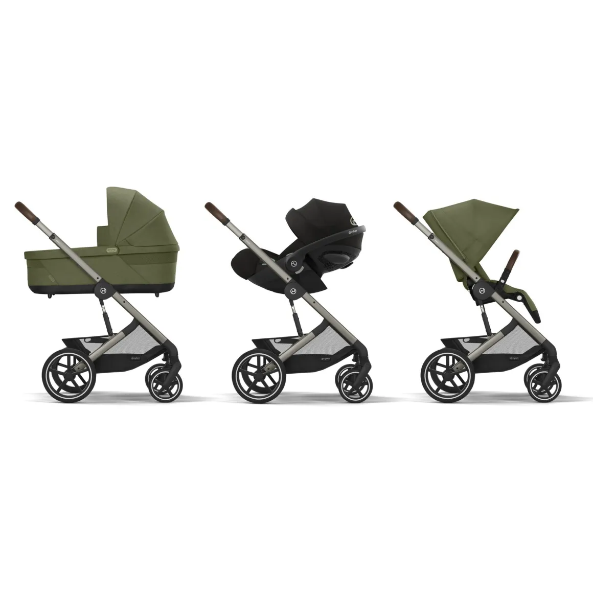 Trio balios s lux tpe moss green nav cots cloudg pls blk+adatt. – cybex