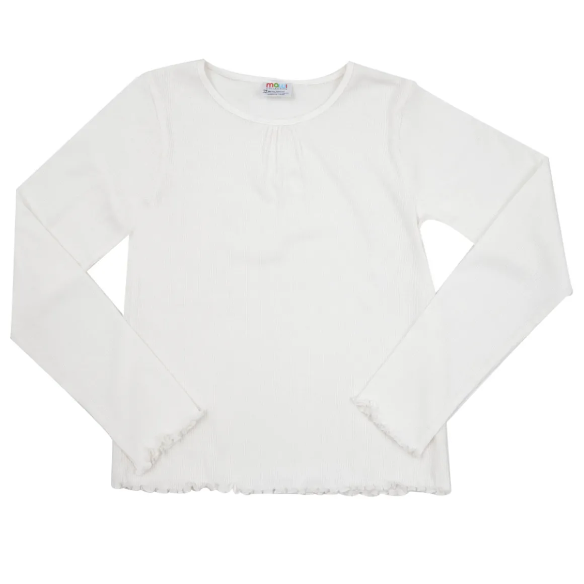 T-shirt basic manica lunga bimba bianca costina