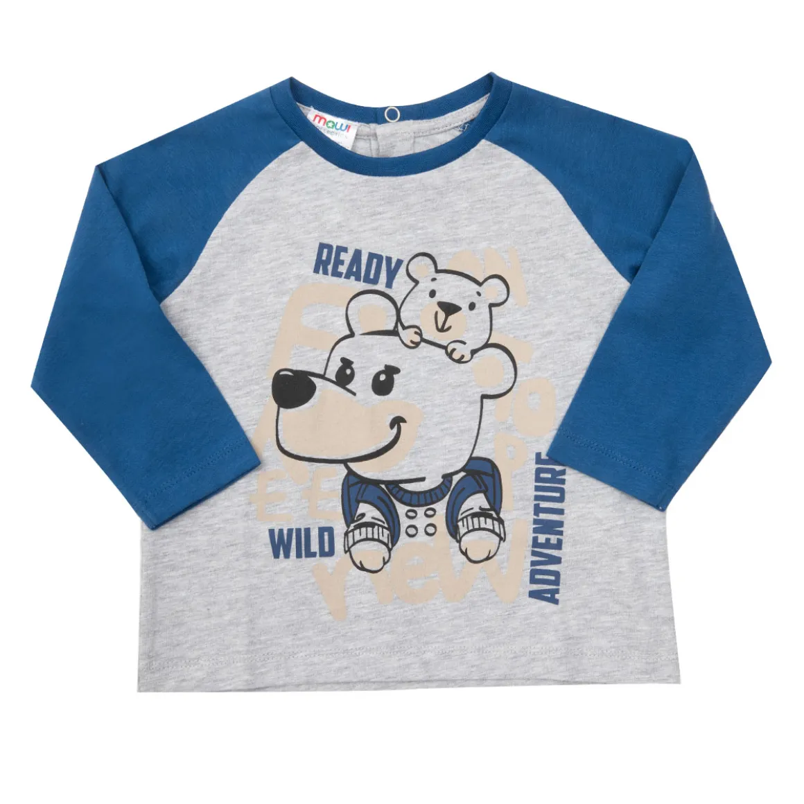 T-shirt jersey raglan bimbo bicolor stampata