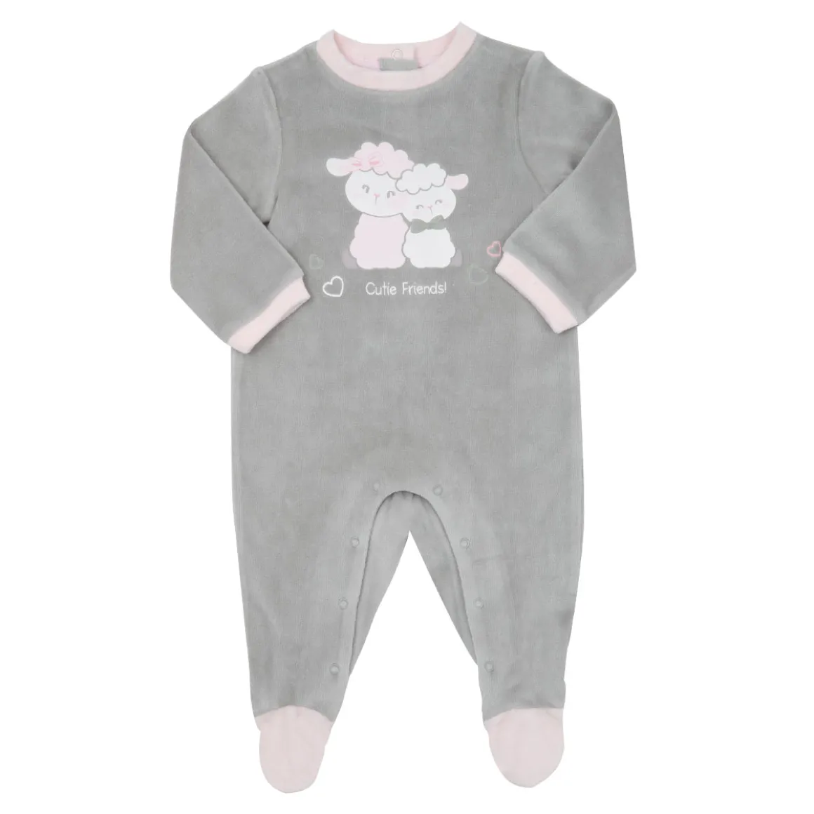 Tutina ciniglia bimba grigio-verde