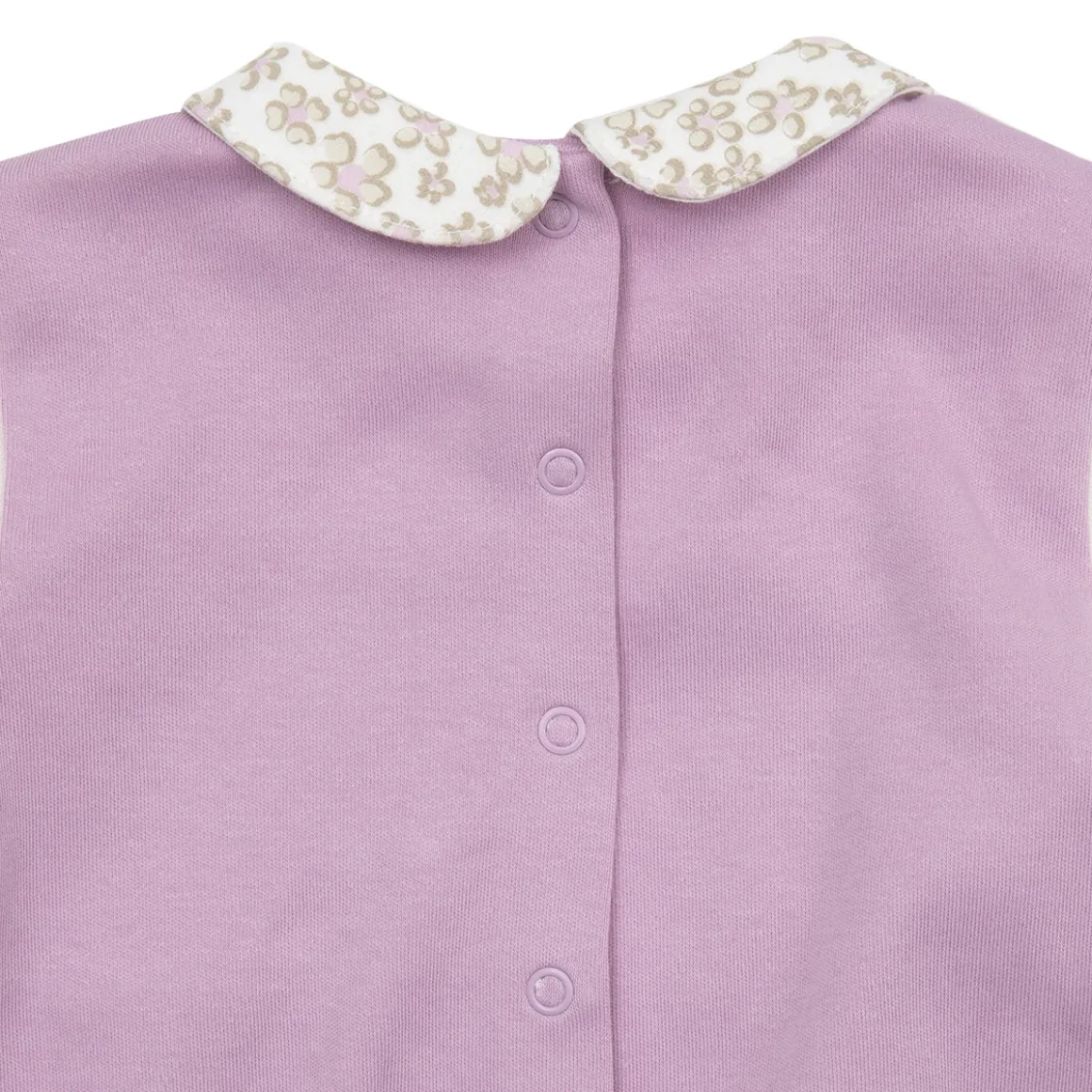 Tutina interlock bimba finta salopette lilla