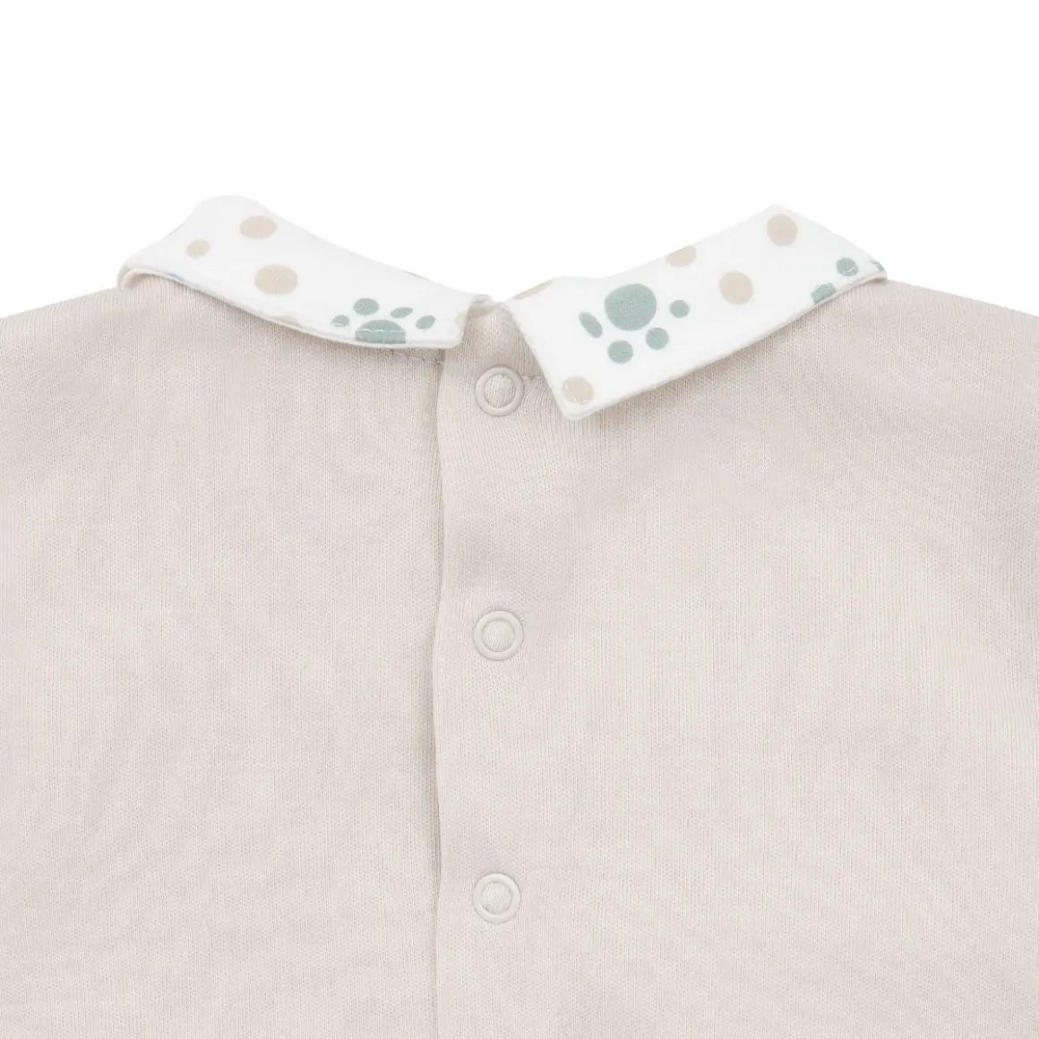 Tutina interlock bimbo finta salopette beige