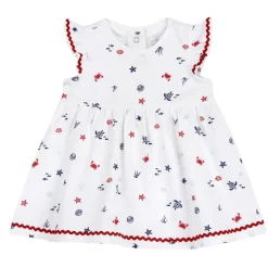 Vestito a maniche corte, in cotone