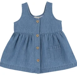 Vestito in cotone, effetto denim