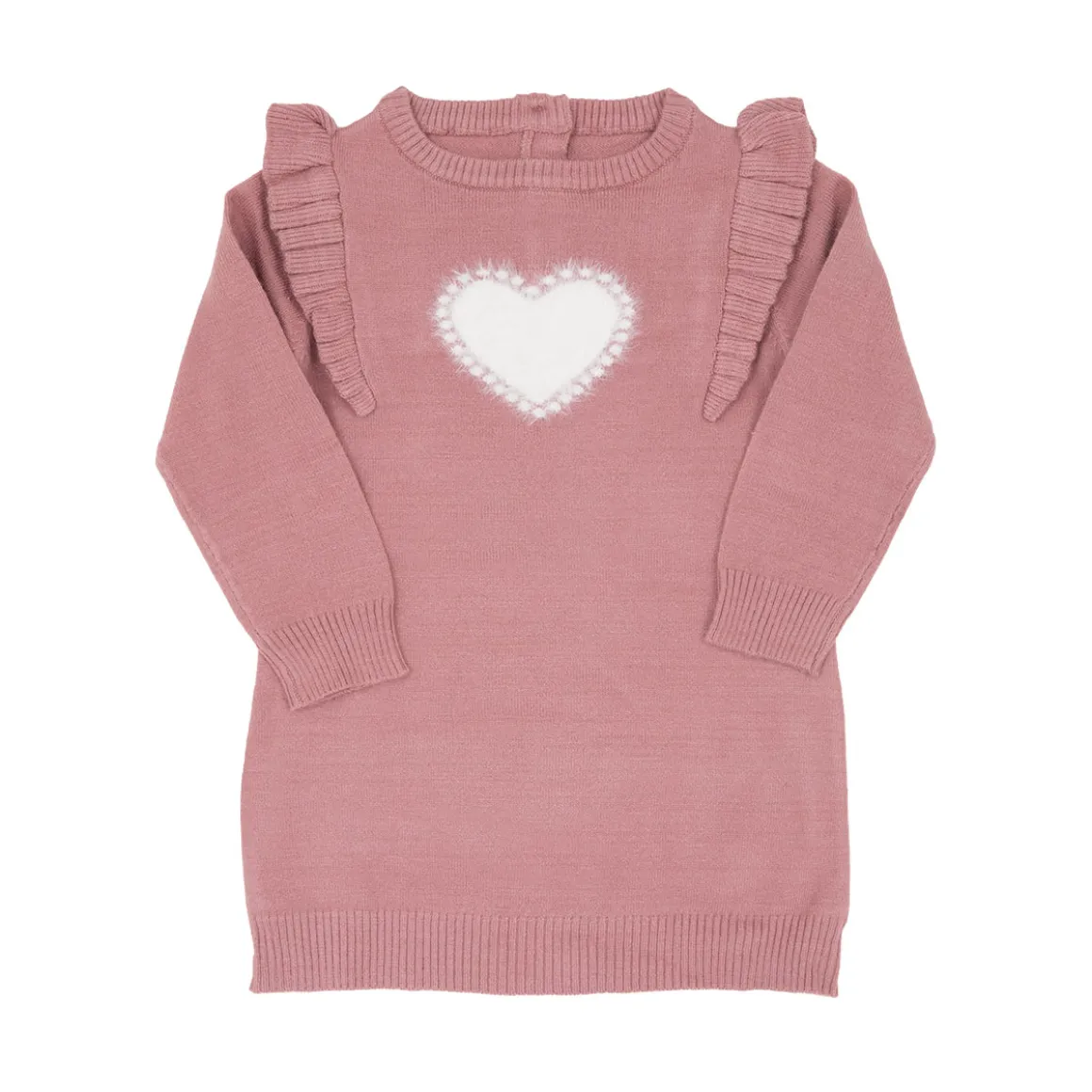 Vestito tricot bimba rosa antico